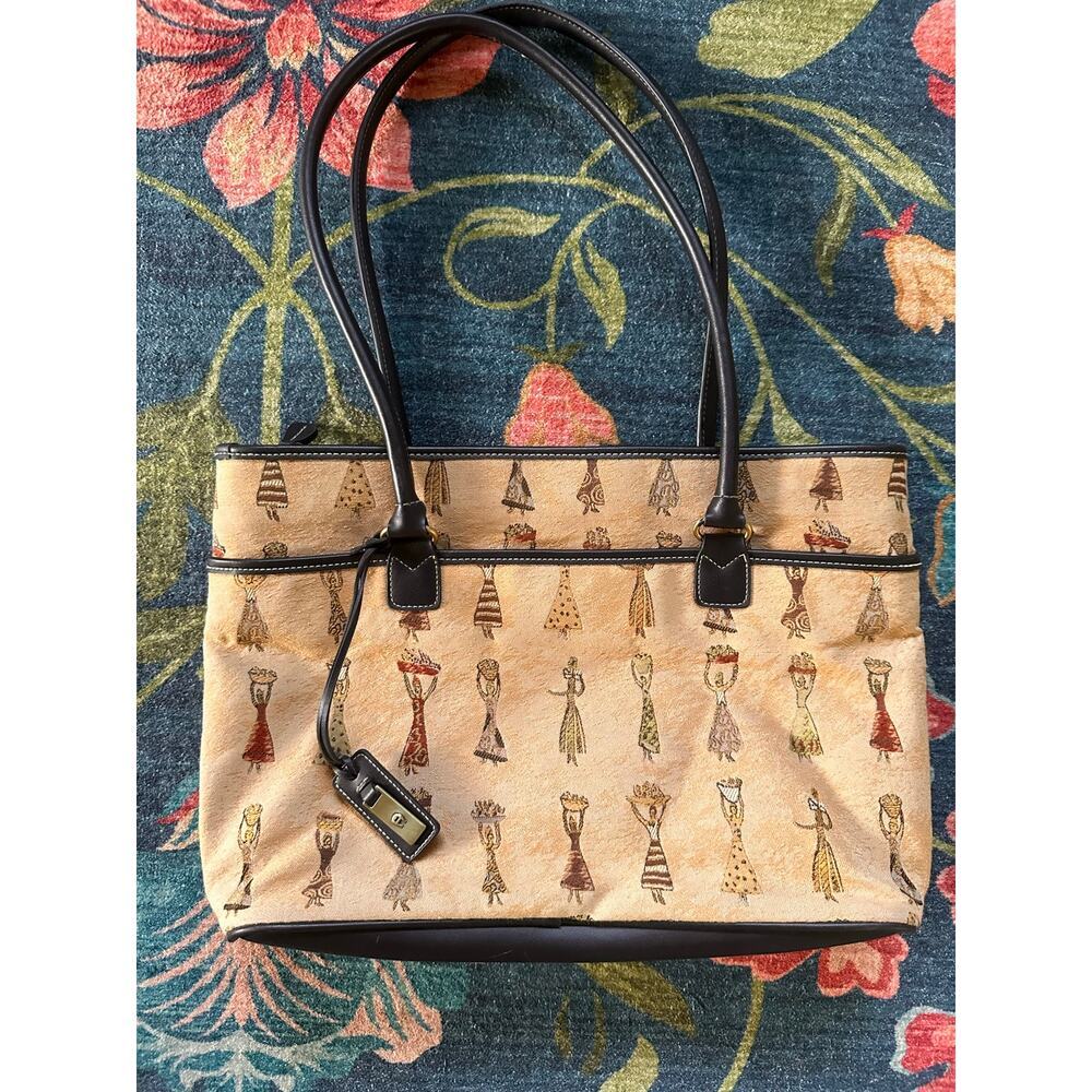 Eitenne Aigner Natural Tribal Print Carry Away Shoulder Bag